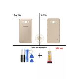 Samsung Galaxy J7 2016 J710 Gold Renk Uyumlu Arka Kapak + Tamir Seti + B7000 Yapıştırıcı Arka Cam Batarya Kapağı Pil Kapağı Lazer Kesim Back Cover Galaxy J7 2016 Uyumlu