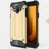 Samsung Galaxy J7 Duo ile uyumlu Çİft Katman Koruyucu Crash Military Tank Kılıf - Gold
