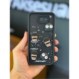 Samsung Galaxy J7 Prime Kılıf Tasarımlı Desenli Kamera Korumalı Coffee Kurabiye Siyah Yumuşak Silikon Kapak - Cute Coffe
