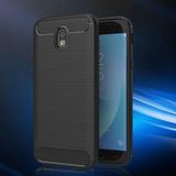 Samsung Galaxy J7 Pro Kilif Karbon Fiber Silikon Kapak + Nano Cam