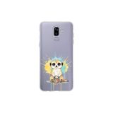Samsung Galaxy J8 ile Uyumlu Splash Mirket Tasarımlı Slimfit Şeffaf Silikon Kılıf