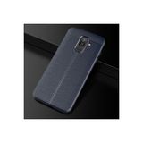 Samsung Galaxy J8 Kılıf Uzun Ömürlü ve Dayanıklı Dermiq Premium Esnek Lüks Silikon Kapak - Midnight Blue