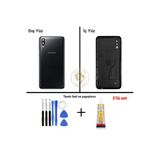 Samsung Galaxy M10 Siyah Renk Uyumlu Arka Kapak + Tamir Seti + B7000 Yapıştırıcı Arka Cam Batarya Kapağı Pil Kapağı Lazer Kesim Back Cover Galaxy M10 Uyumlu