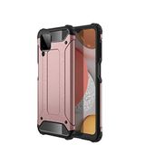 Samsung Galaxy M12 ile uyumlu Çİft Katman Koruyucu Crash Military Tank Kılıf - Rose Gold
