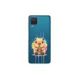 Samsung Galaxy M12 ile Uyumlu Splash Kapibara Tasarımlı Şeffaf Silikon Kılıf