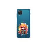 Samsung Galaxy M12 ile Uyumlu Splash Tilki Tasarımlı Şeffaf Silikon Kılıf