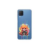 Samsung Galaxy M12 ile Uyumlu Splash Tilki Tasarımlı Slimfit Şeffaf Silikon Kılıf