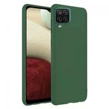 Samsung Galaxy M12 İnce Mat Silikon Kılıf Haki