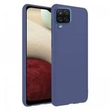 Samsung Galaxy M12 İnce Mat Silikon Kılıf Lacivert