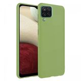 Samsung Galaxy M12 İnce Mat Silikon Kılıf Yeşil