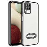 Samsung Galaxy M12 Kılıf Kamera Korumalı Logo Gösteren Omega Kapak (siyah)