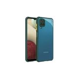 Samsung Galaxy M12 Kılıf Köşe Ve Kamera Korumalı Arkası Şeffaf Renkli Tuşlu Silikon Kapak (Kaff)
