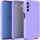 Samsung Galaxy M14 5g Kılıf Kamera Korumalı Lansman Kadife Iç Yüzeyli (Şık Tasarım) Silikon Kapak - Lila