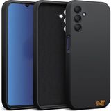Samsung Galaxy M14 5g Kılıf Kamera Korumalı Lansman Kadife Iç Yüzeyli (Şık Tasarım) Silikon Kapak - Siyah