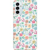 Samsung Galaxy M14 Uyumlu Dekoratif Çiçekler Baskılı Silikon Kılıf