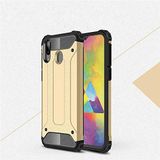 Samsung Galaxy M20 ile uyumlu Çİft Katman Koruyucu Crash Military Tank Kılıf - Gold