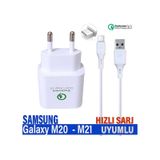 Samsung Galaxy M20 - M21 Şarj Aleti HIZLI Şarj Adaptörü ve Type-C Kablo
