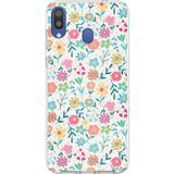 Samsung Galaxy M20 Uyumlu Dekoratif Çiçekler Baskılı Silikon Kılıf