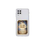 Samsung Galaxy M22 ile Uyumlu Burç Kartları Kova Tasarımlı Şeffaf Silikon Kılıf