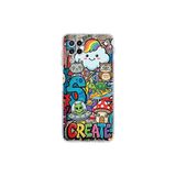 Samsung Galaxy M22 ile Uyumlu Grafiti Create Art Tasarımlı Şeffaf Silikon Kılıf