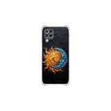Samsung Galaxy M22 ile uyumlu Köşe Korumalı Kılıf Metamorfoz Kozmik Dans Tasarımlı Uv Baskılı