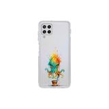 Samsung Galaxy M22 ile uyumlu Splash ahtapot tasarımlı şeffaf silikon kılıf