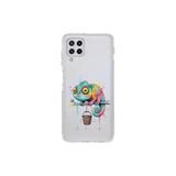 Samsung Galaxy M22 ile Uyumlu Splash Bukalemun Tasarımlı Şeffaf Silikon Kılıf