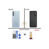 Samsung Galaxy M23 Açık Mavi Renk Uyumlu Arka Kapak + Tamir Seti + B7000 Yapıştırıcı Arka Cam Batarya Kapağı Pil Kapağı Lazer Kesim Back Cover Galaxy M23 Uyumlu