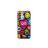 Samsung Galaxy M23 ile Uyumlu Grafiti Aşk Tasarımlı Şeffaf Silikon Kılıf