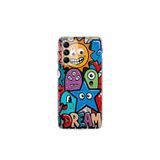 Samsung Galaxy M23 ile Uyumlu Grafiti Dream Street Tasarımlı Şeffaf Silikon Kılıf