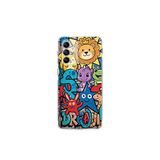 Samsung Galaxy M23 ile Uyumlu Grafiti Star Team Tasarımlı Şeffaf Silikon Kılıf