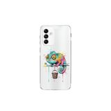 Samsung Galaxy M23 ile Uyumlu Splash Bukalemun Tasarımlı Şeffaf Silikon Kılıf