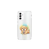 Samsung Galaxy M23 ile Uyumlu Splash Köpek Tasarımlı Şeffaf Silikon Kılıf