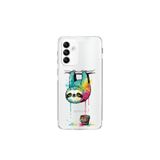 Samsung Galaxy M23 ile Uyumlu Splash Tembel Hayvan Tasarımlı Şeffaf Silikon Kılıf