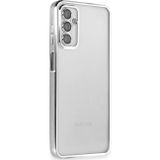 Samsung Galaxy M23 Kılıf Lensli Silikon - Gümüş-(5796)