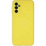Samsung Galaxy M23 Kılıf Nano Içi Kadife Silikon - SARI-(5796)