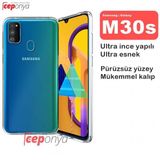 Samsung Galaxy M30s Seffaf Kaliteli Sararmaz Ince Silikon Kilif