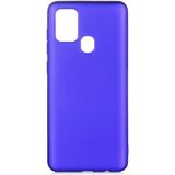 Samsung Galaxy M31 Kılıf Soft ve Pürüzsüz Yüzey Ipeksi Silikon Kapak Hopy - Saks Mavi