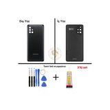 Samsung Galaxy M31 Siyah Renk Uyumlu Lensli Arka Kapak + Tamir Seti + B7000 Yapıştırıcı Arka Cam Batarya Kapağı Pil Kapağı Lazer Kesim Back Cover Galaxy M31 Uyumlu