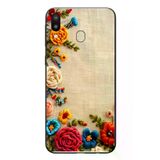 Samsung Galaxy M31 Uyumlu İşlemeli İğne Oyası Baskılı Silikon Kılıf