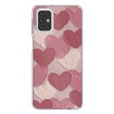 Samsung Galaxy M31s Uyumlu Pastel Gül Kurusu ve Pembe Kalpli Baskılı Silikon Kılıf