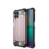 Samsung Galaxy M32 ile uyumlu Çİft Katman Koruyucu Crash Military Tank Kılıf - Rose Gold