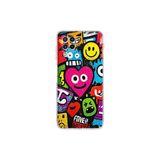 Samsung Galaxy M32 ile Uyumlu Grafiti Aşk Tasarımlı Şeffaf Silikon Kılıf