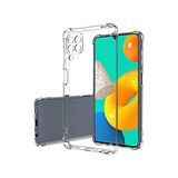 Samsung Galaxy M32 ile Uyumlu Kapak Kamera Korumalı Antişok Airbag Köşe Korumalı Silikon Şeffaf Kılıf