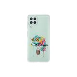 Samsung Galaxy M32 ile Uyumlu Splash Bukalemun Tasarımlı Slimfit Şeffaf Silikon Kılıf