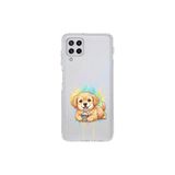 Samsung Galaxy M32 ile Uyumlu Splash Köpek Tasarımlı Şeffaf Silikon Kılıf