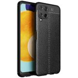 Samsung Galaxy M32 Kılıf Deri Görünümlü Renk Atmayan Dayanaklı Silikon Kapak Niss