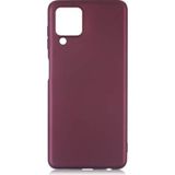 Samsung Galaxy M32 Kılıf Esnek Yapılı İnce Slim Silikon Kapak Ryc/premier Bordo