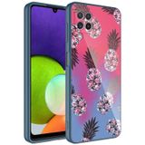Samsung Galaxy M32 Kılıf Kamera Korumalı Bulut Desenli Renkli Sert Parlak Silikon Kapak Epoksi