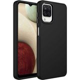 Samsung Galaxy M32 Kılıf Metal Çerçeve Lansman Silikon Kapak - Siyah - Glx M32